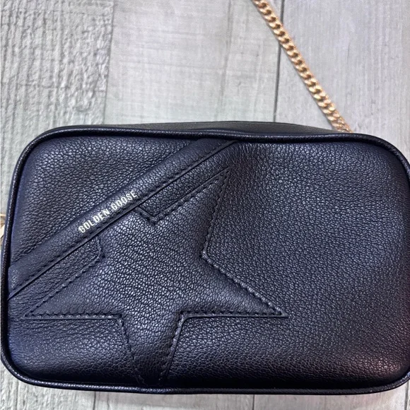 Golden Goose Black Mini Star Bag with Gold Chain - Picture 6 of 11